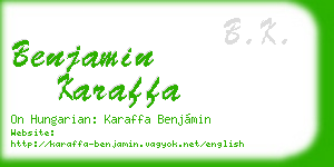 benjamin karaffa business card